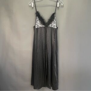 Secret Treasures fuzzy animal print lingerie open front slit